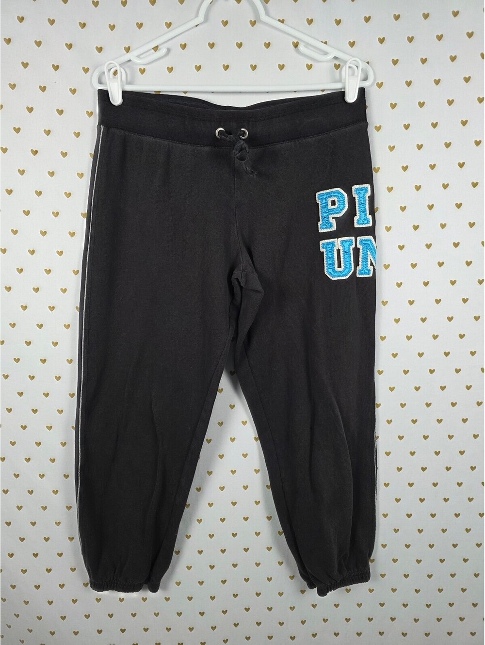 Victorias Secret PINK Vintage University Y2k Embroidered Sweats Sweatpants Med